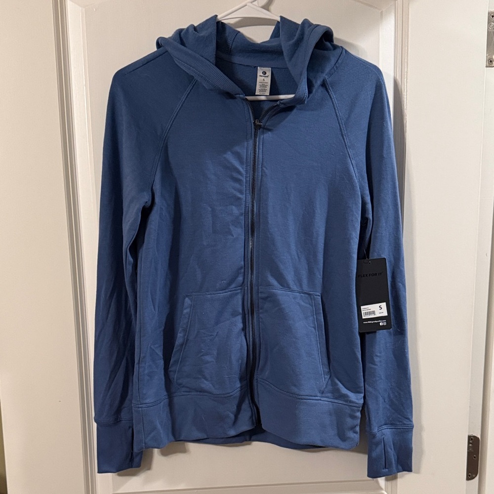 90 Degree By Reflex lightweight Blue Hoodie S NWT